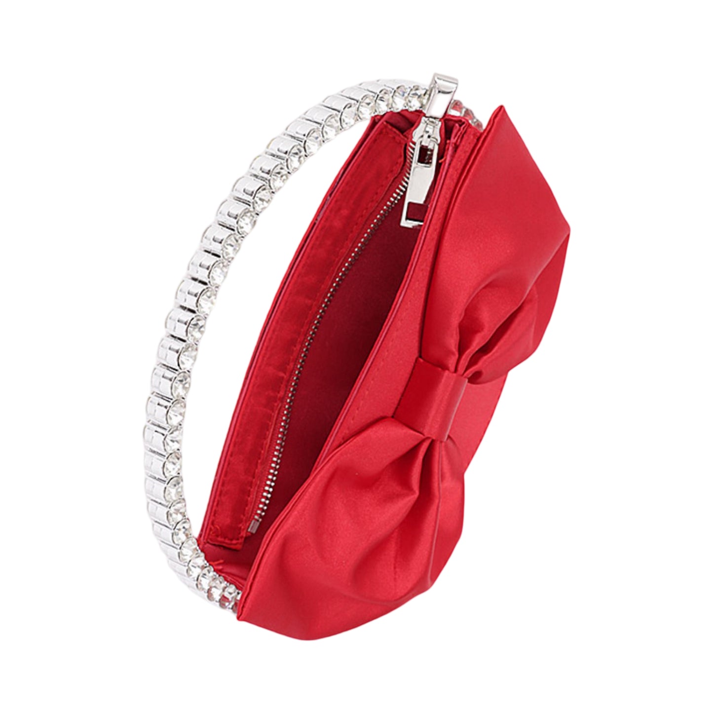 I Came To Sleigh Satin Handbag - Red