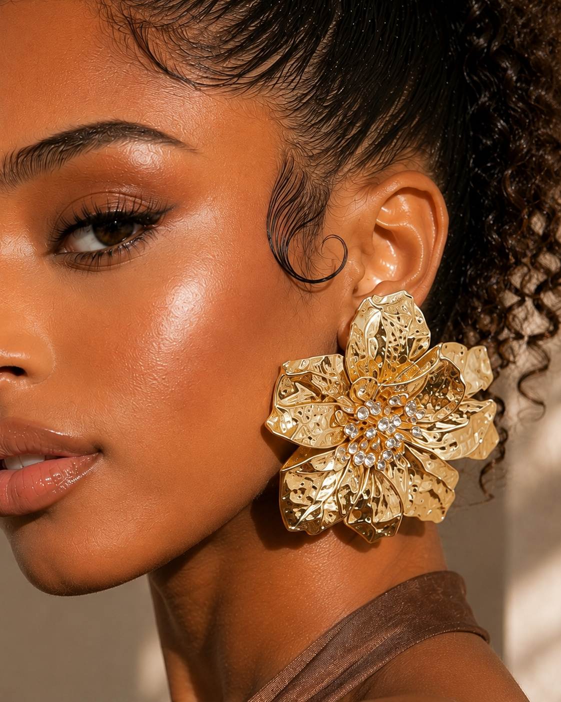 Love Is In Bloom Earrings - Gold
