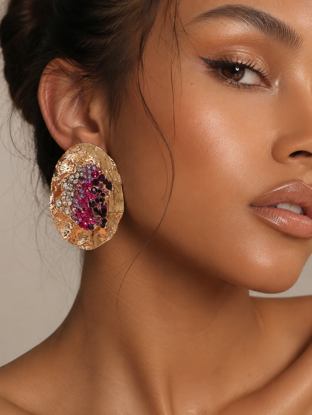 Geode Earrings - Violet