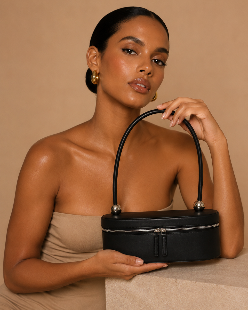 Madison Shoulder Bag -  Black