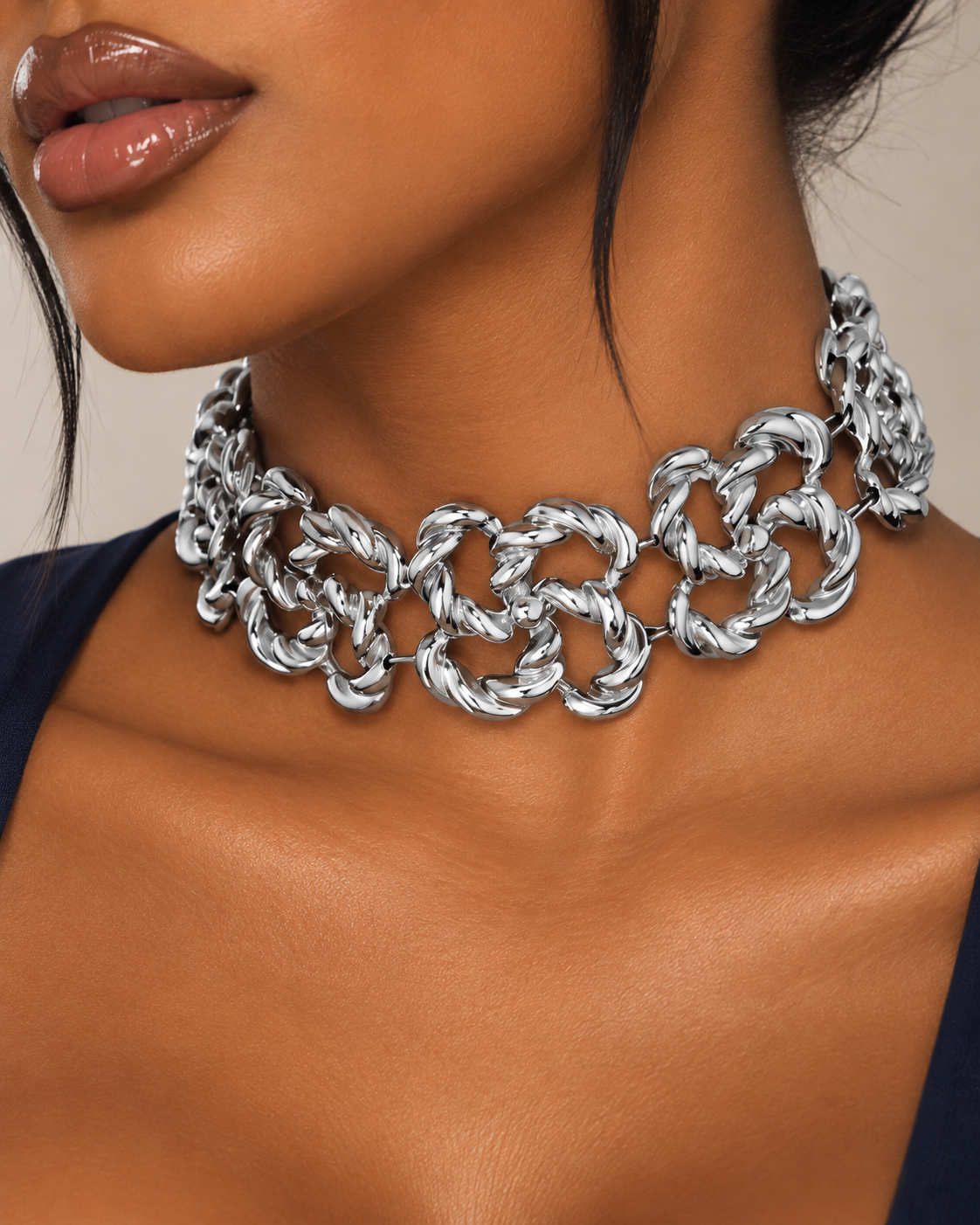 Locked In Choker - Silver