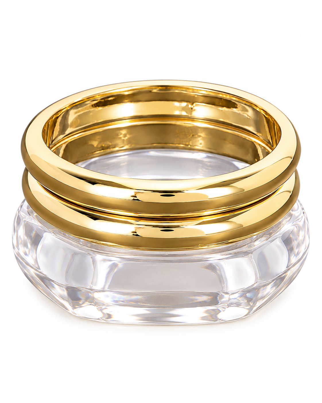 Clearly Chic Bracelet Set - Clear/ Gold