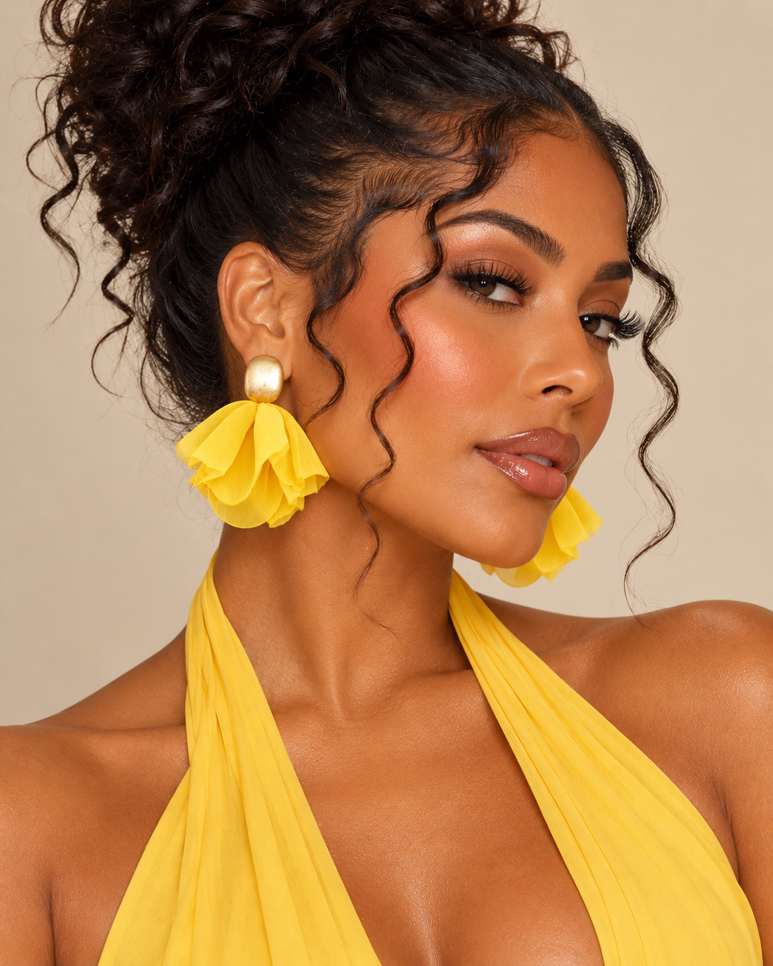 Belle Tassel Earrings - Yellow