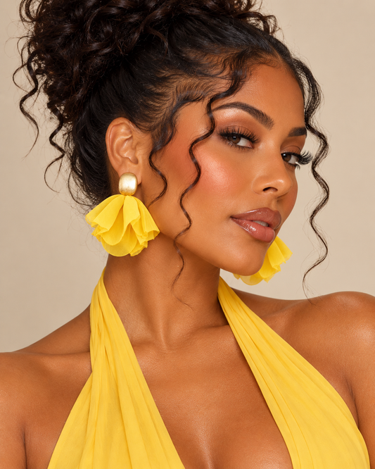 Belle Tassel Earrings - Yellow