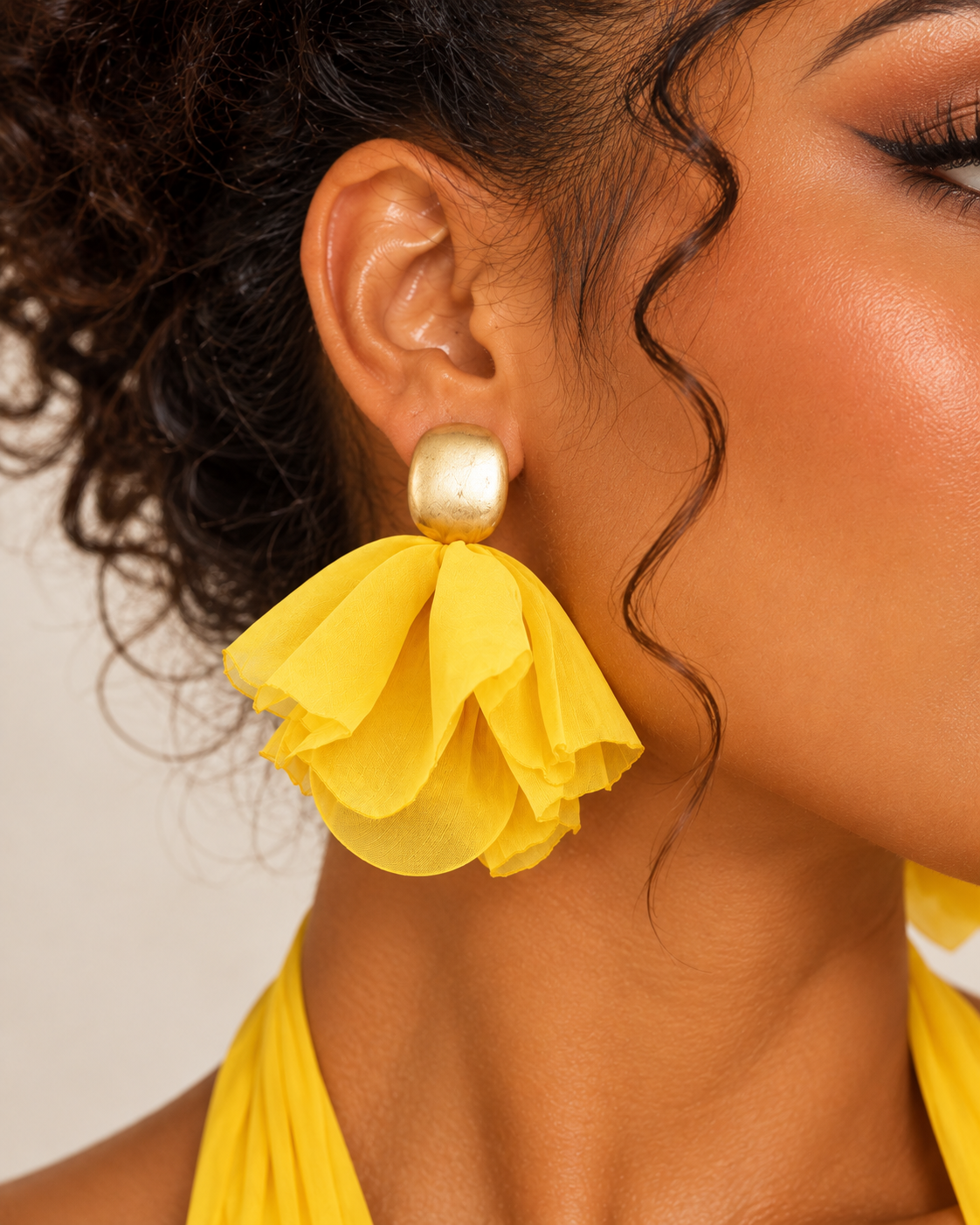 Belle Tassel Earrings - Yellow