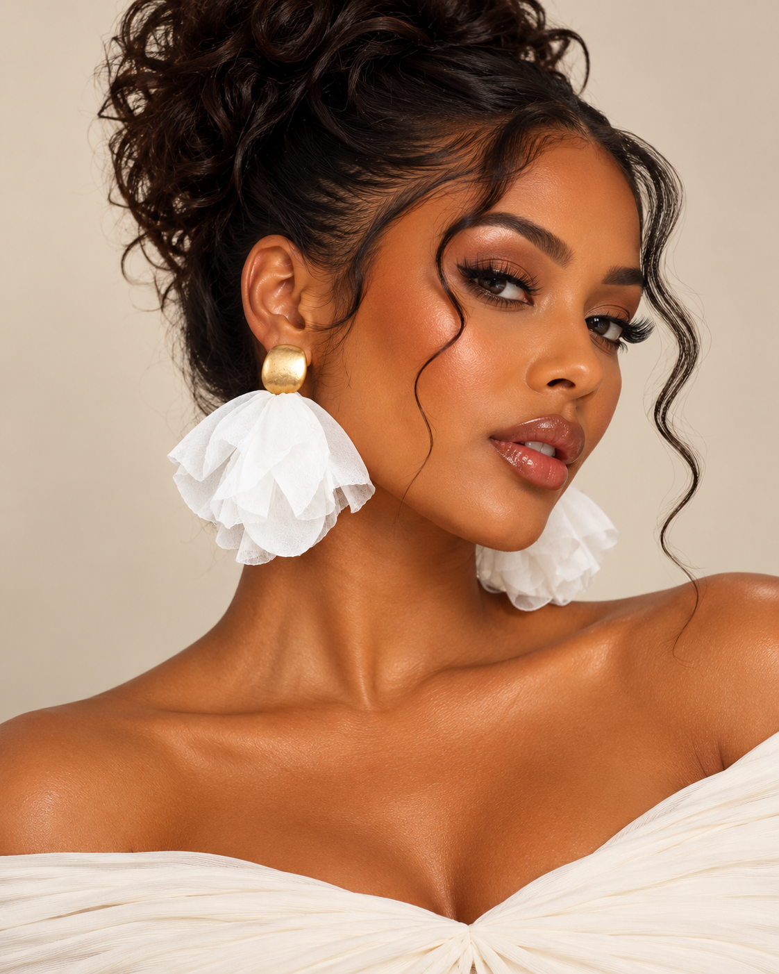 Belle Tassel Earrings - White