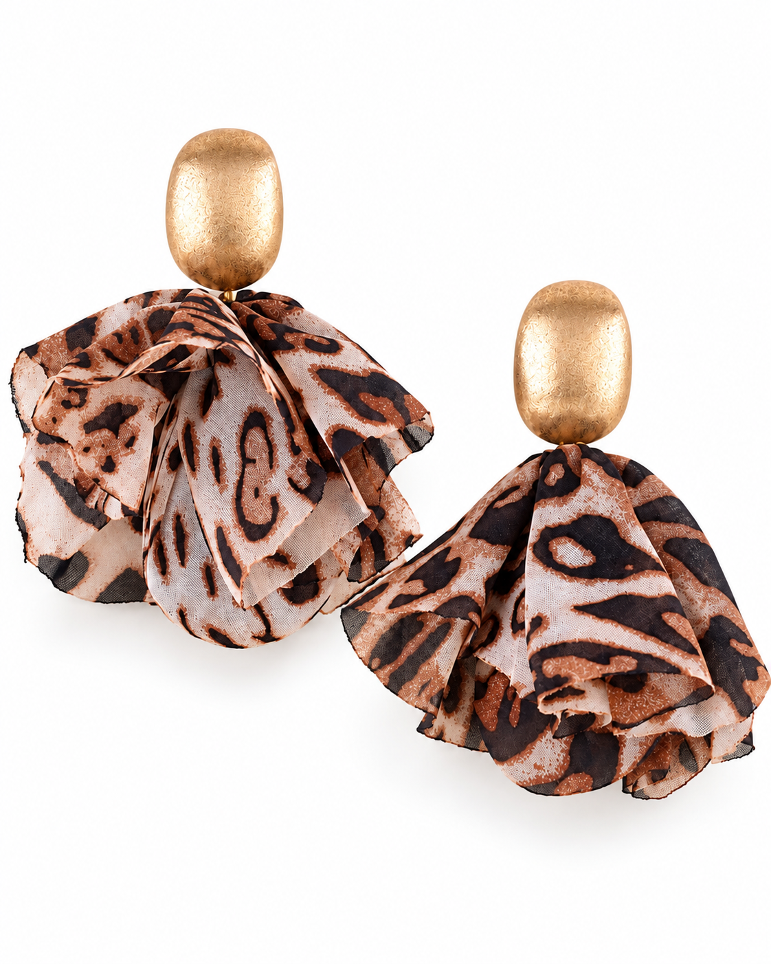 Belle Tassel Earrings - Brown/Leopard