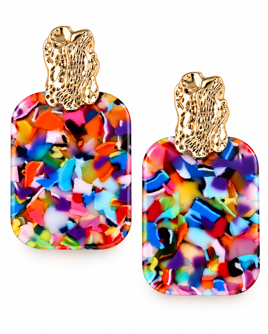 In Living Color Earrings - Gold