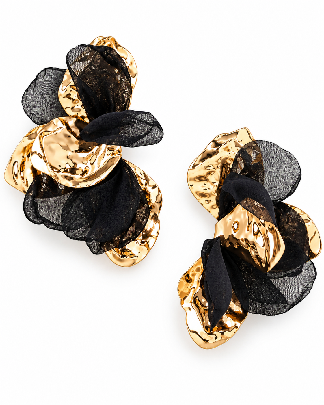 Always In Bloom Earrings - Black