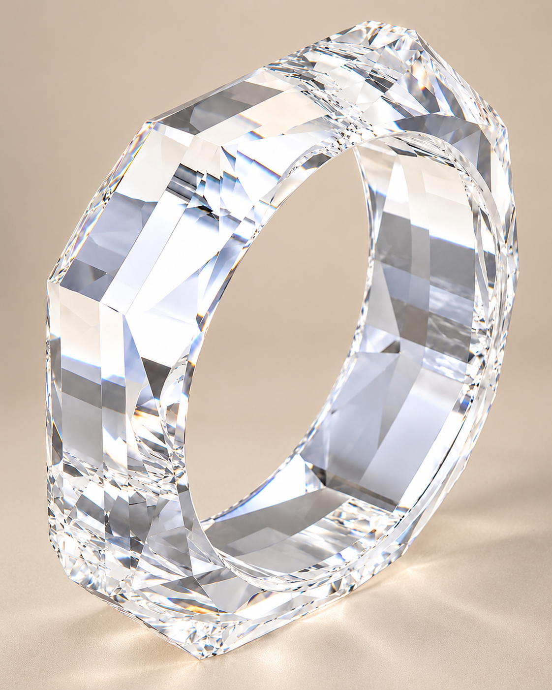 Diamond Cut Bracelet - Clear