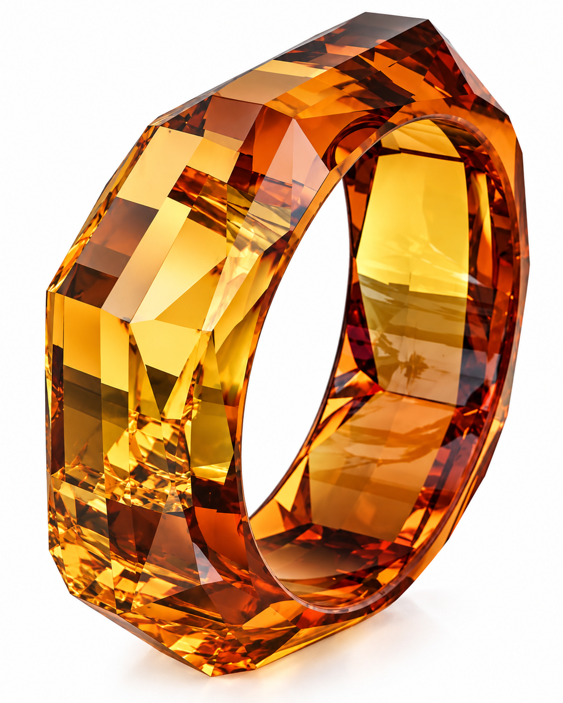 Diamond Cut Bracelet - Brown