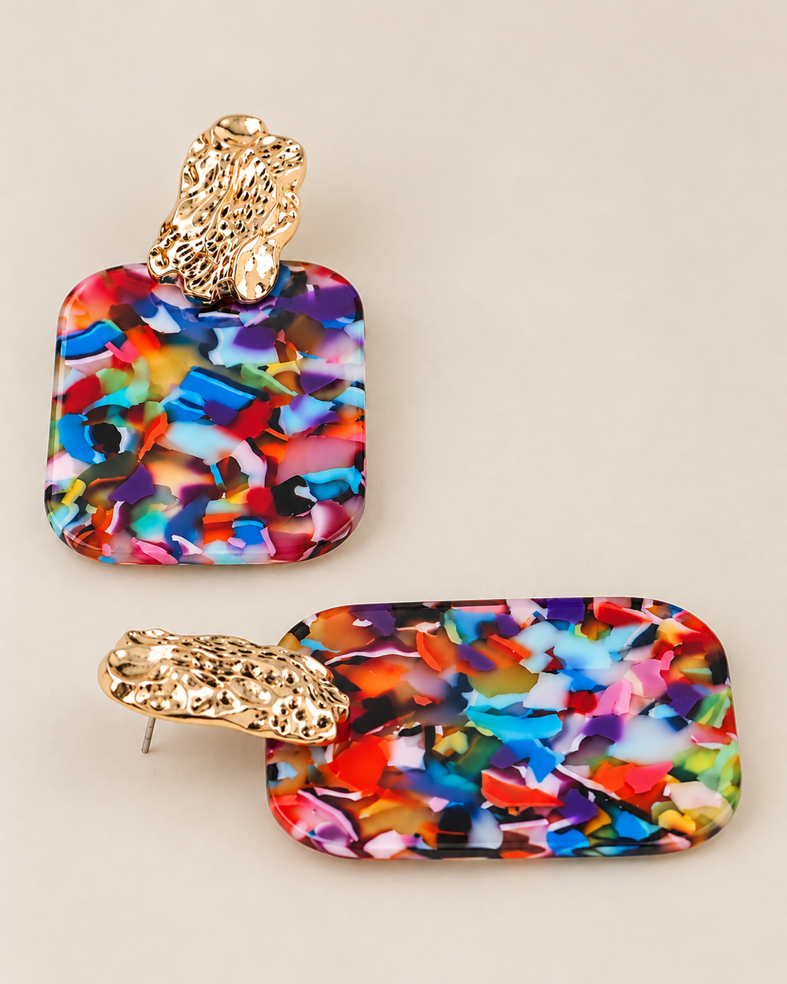 In Living Color Earrings - Gold