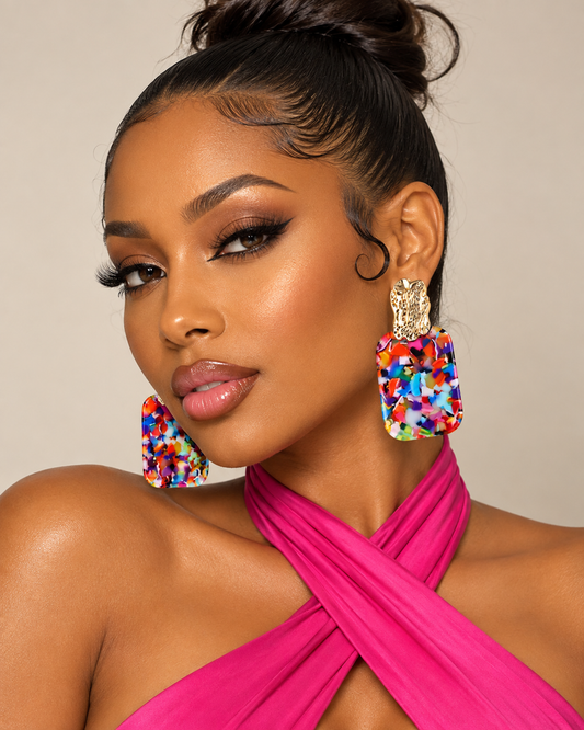 In Living Color Earrings - Gold