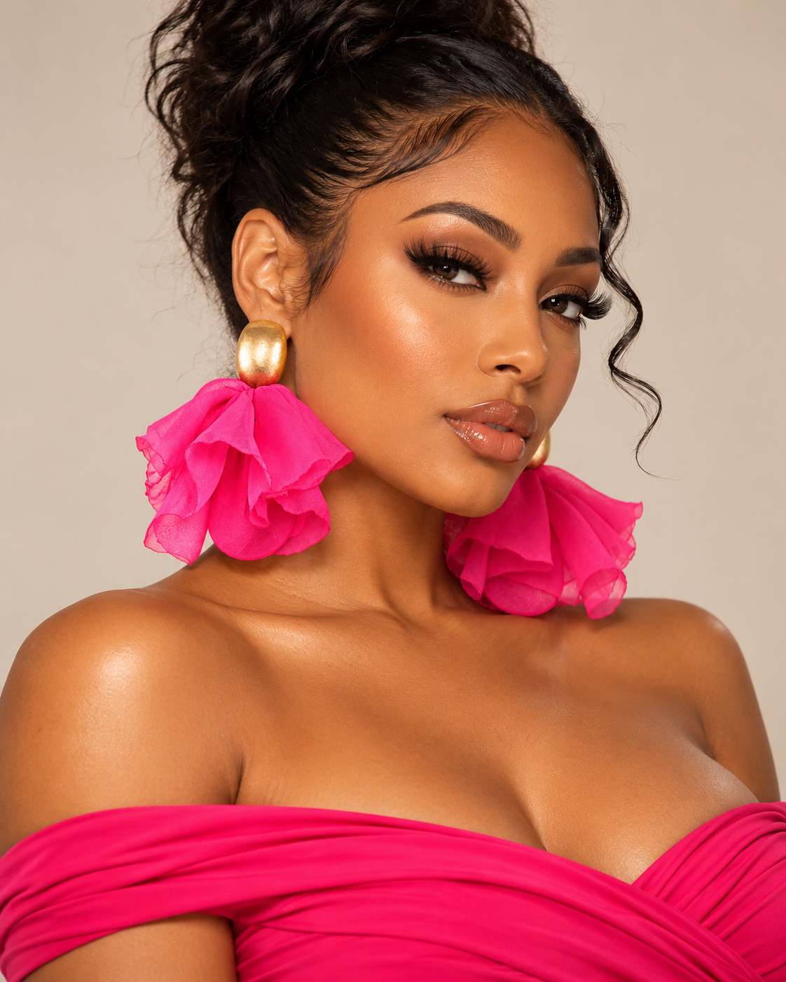 Belle Tassel Earrings - Fuchsia