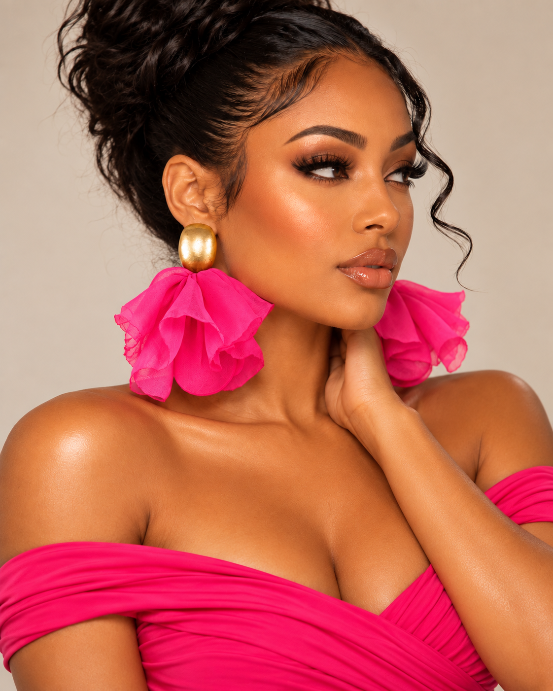 Belle Tassel Earrings - Fuchsia