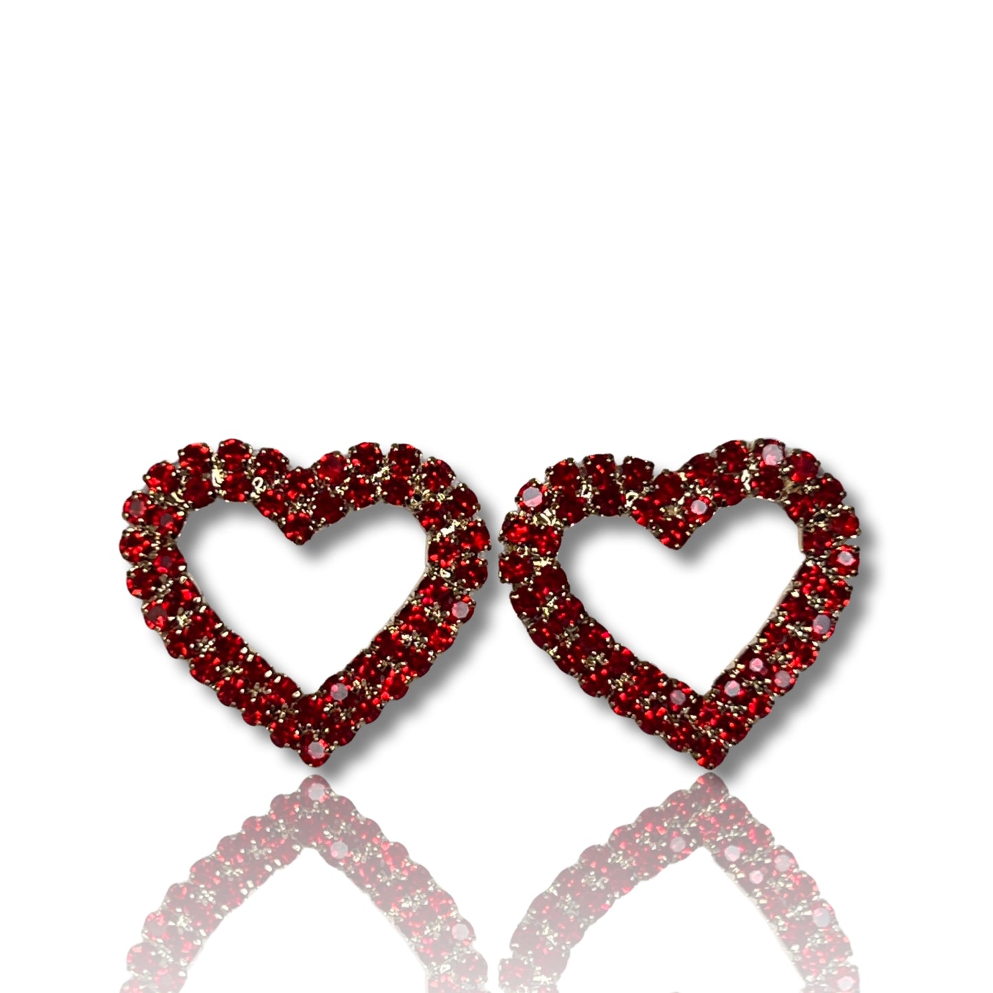 Love Struck Stud Earrings - Red