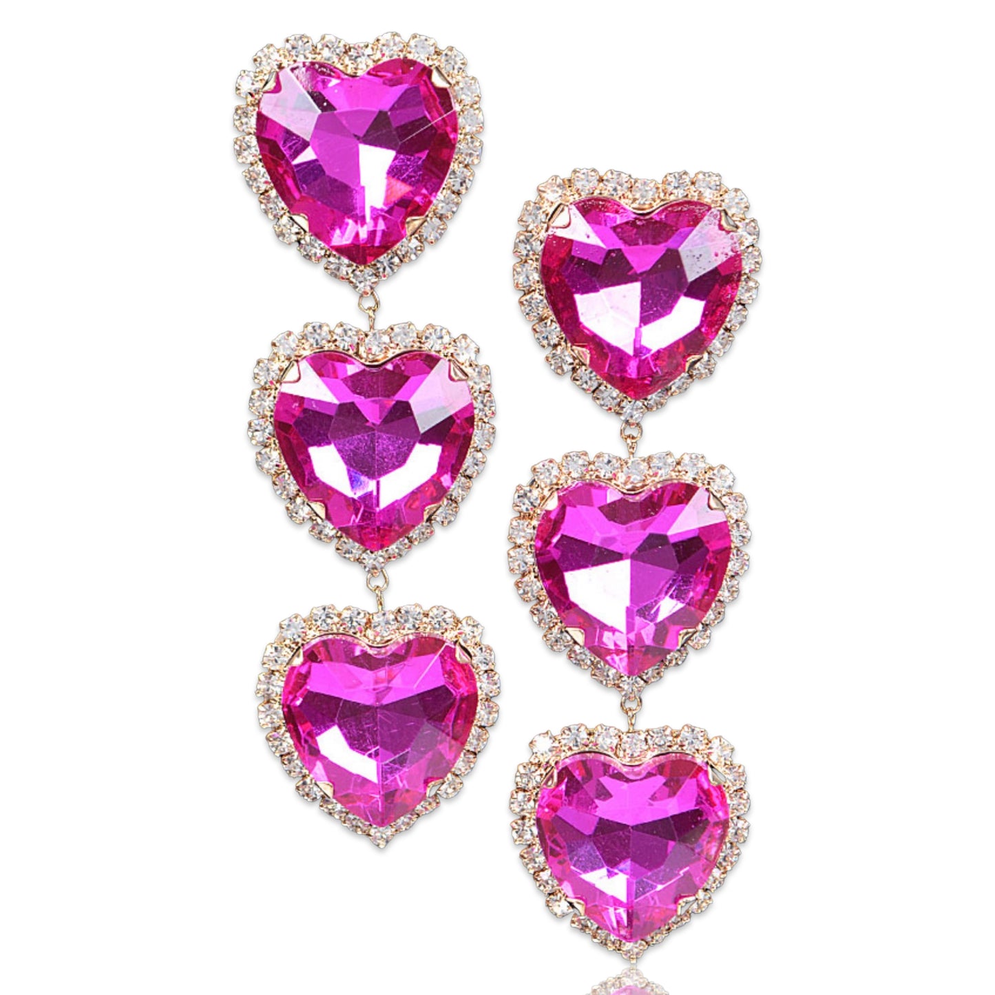 Falling For You Earrings - Pink