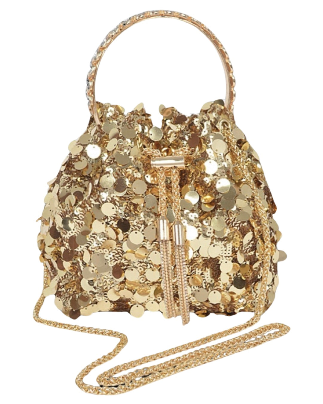 Feelin' Festive Bucket Bag - Gold