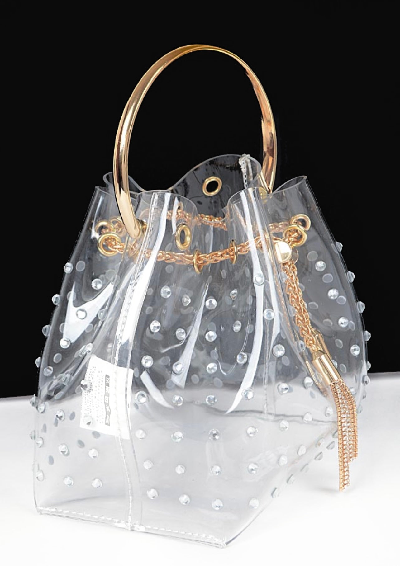 You See Me Shining Bucket Bag - Clear