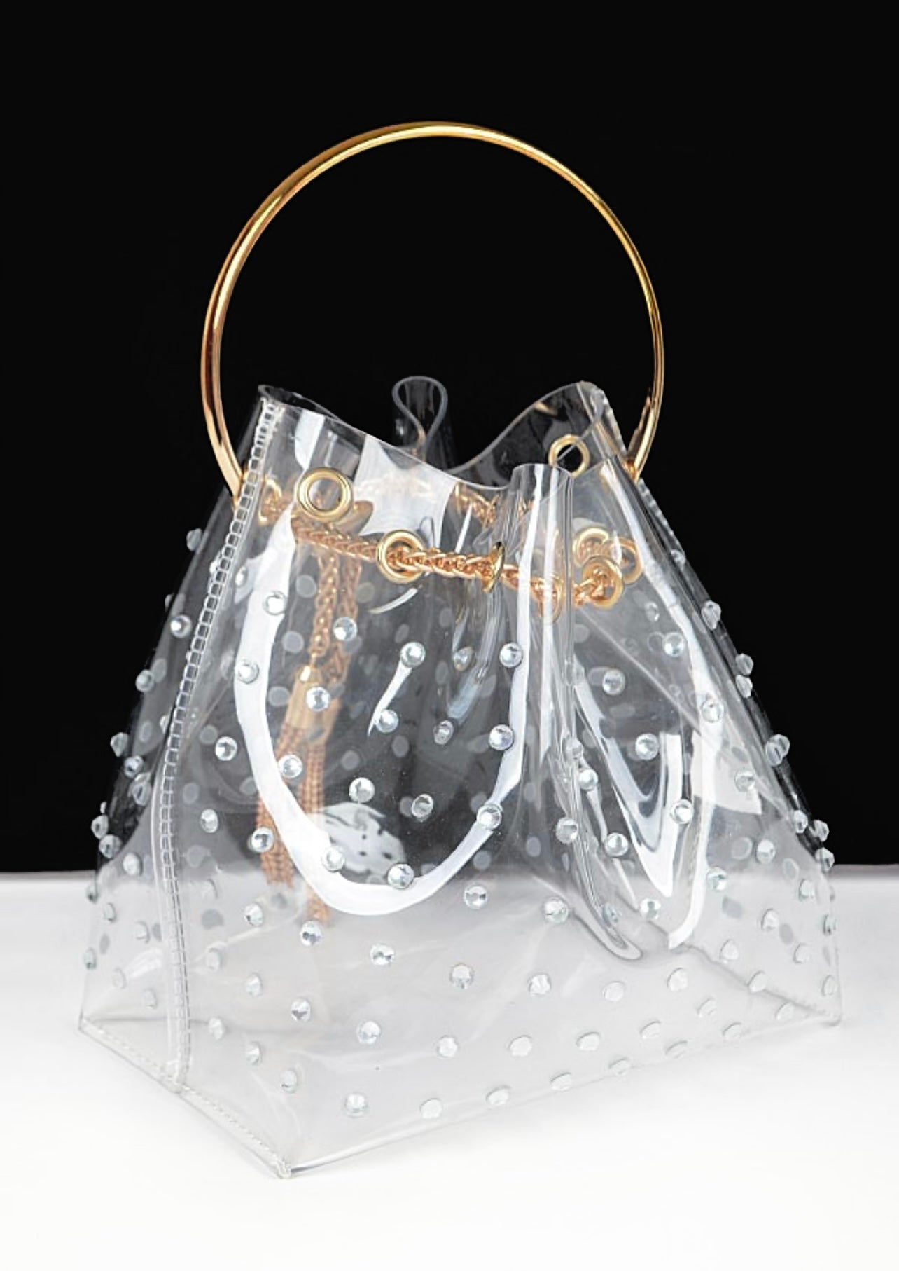 You See Me Shining Bucket Bag - Clear