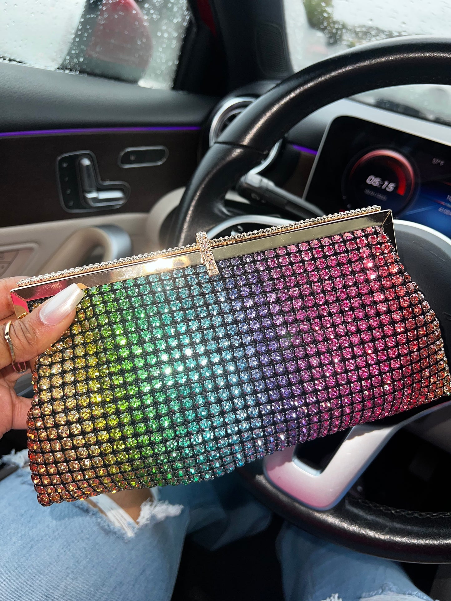 Miami Nights Crystal Clutch