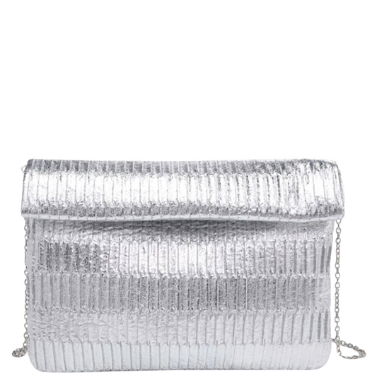 So Sophisticated Clutch - Silver