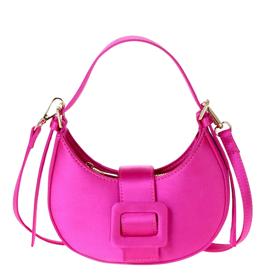 Pretty Woman Satin Handbag - Fuchsia